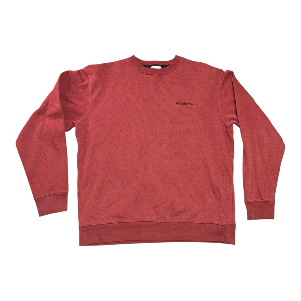Columbia Men’s Large Crewneck Sweatshirt Red Long Sleeve Pullover Logo